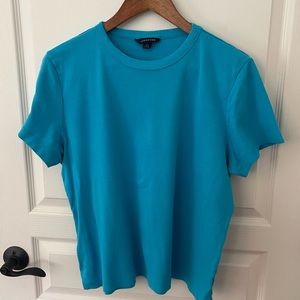 Lands End Cotton Tee Plus Size 18-20 Women’s Turquoise Short Sleeve TShirt 18 20